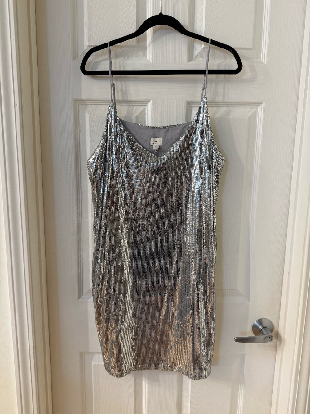 Target A New Day Silver Sequin Mini Dress NWT Size XL